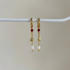 Elizabeth Shell Dangles - Sky