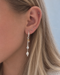 Elizabeth Shell Dangles Silver - Nectarine