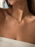 Pink Heart Necklace - Gold
