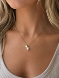 Pearl Drop Necklace Gold