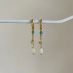 Elizabeth Shell Dangles - Sky