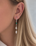 Elizabeth Shell Dangles Silver - Jade