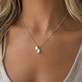 Pearl Drop Necklace Silver