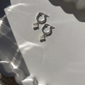 Clover Shell Hoops Silver