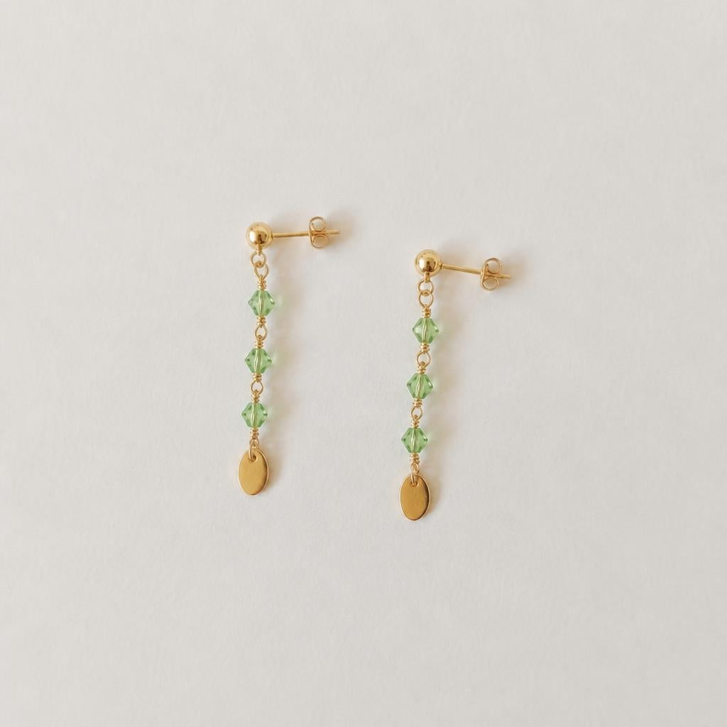 Maris Dangles Gold - Sea Green