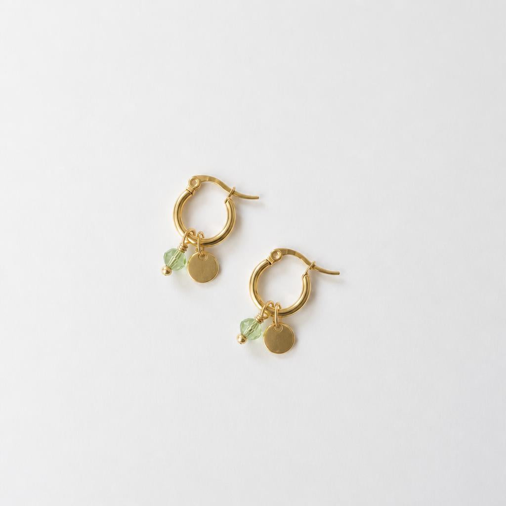 Minimal Hoop Dangles Gold