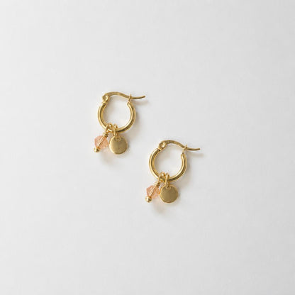 Minimal Hoop Dangles Gold