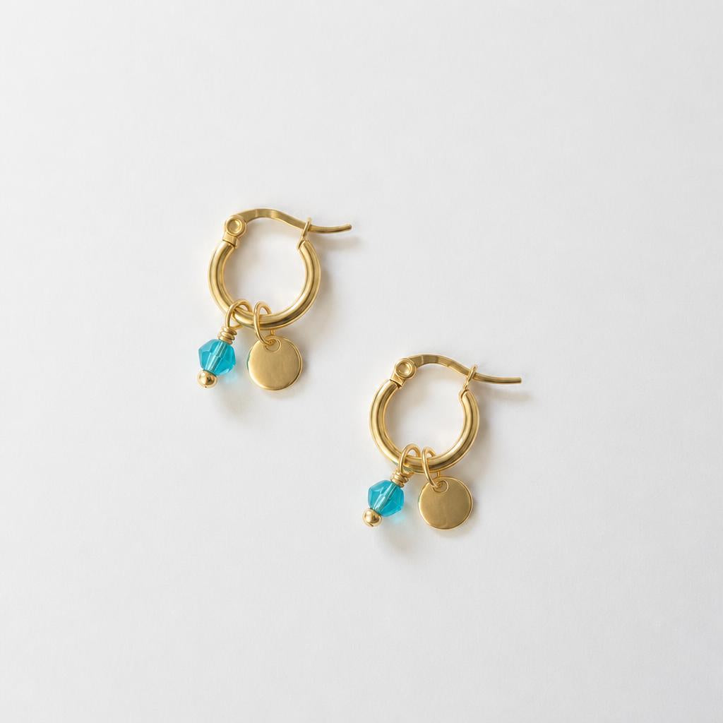Minimal Hoop Dangles Gold