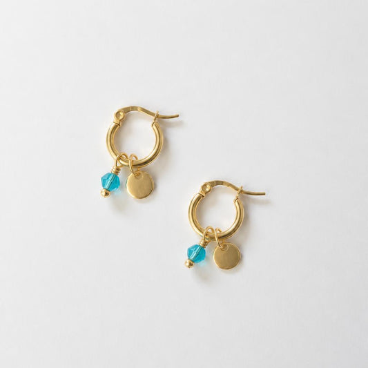 Minimal Hoop Dangles Gold
