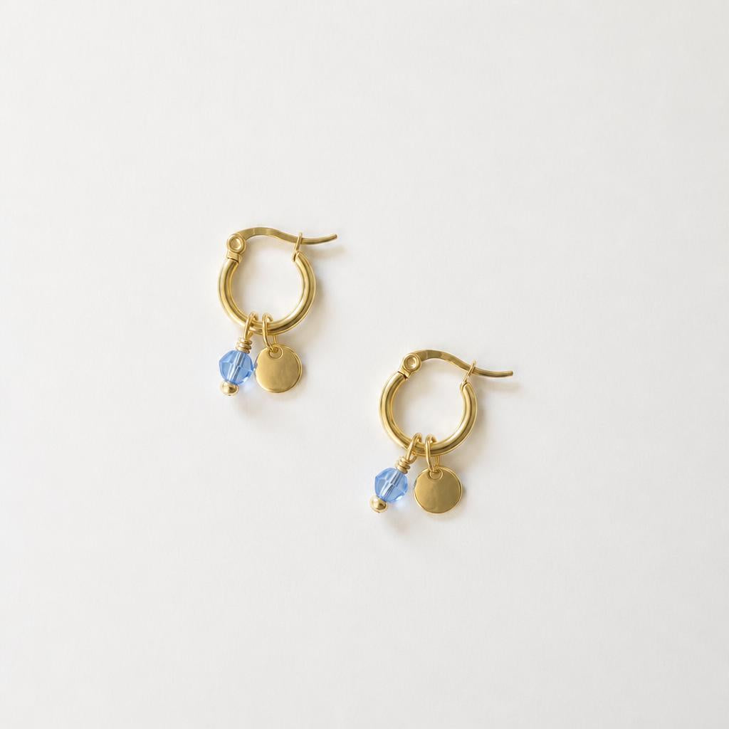 Minimal Hoop Dangles Gold