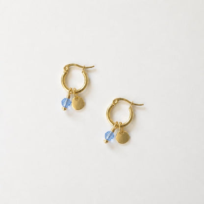 Minimal Hoop Dangles Gold