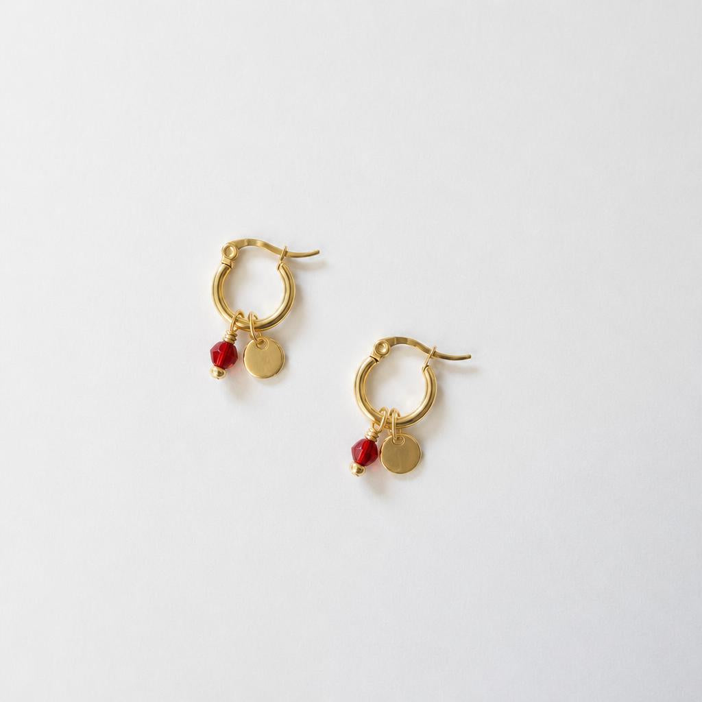 Minimal Hoop Dangles Gold