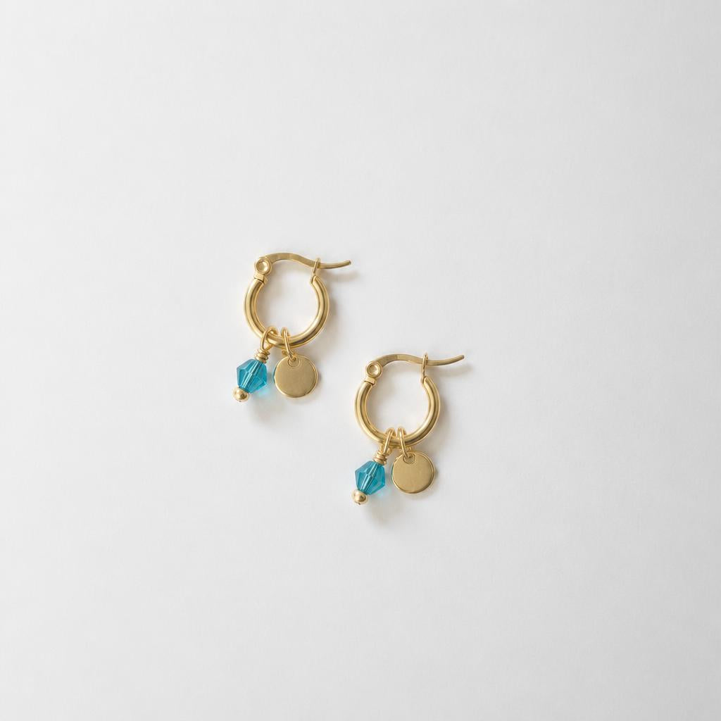 Minimal Hoop Dangles Gold