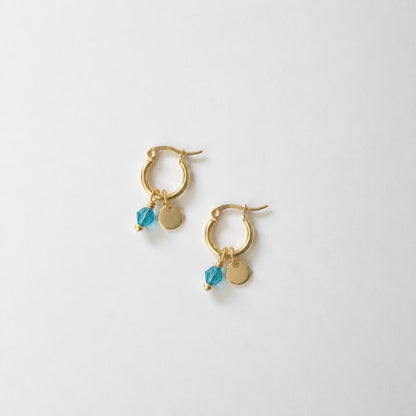 Minimal Hoop Dangles Gold