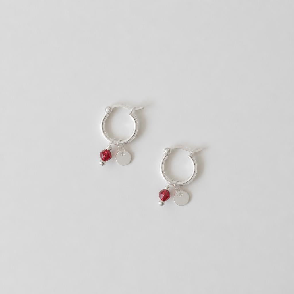 Minimal Hoop Dangles Silver