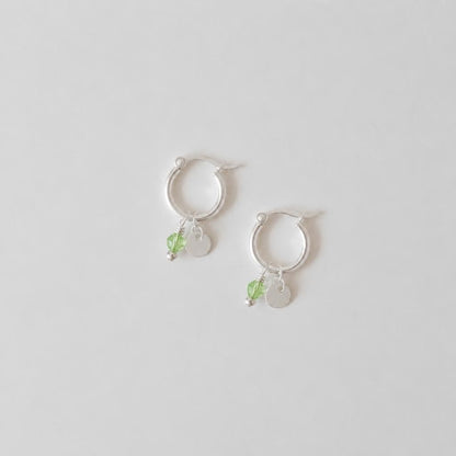 Minimal Hoop Dangles Silver