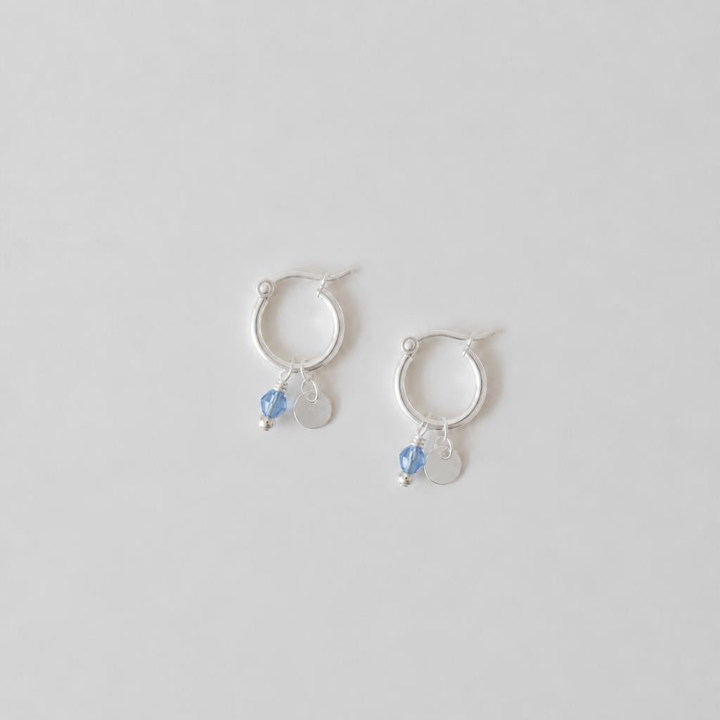Minimal Hoop Dangles Silver