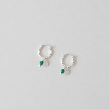 Minimal Hoop Dangles Silver