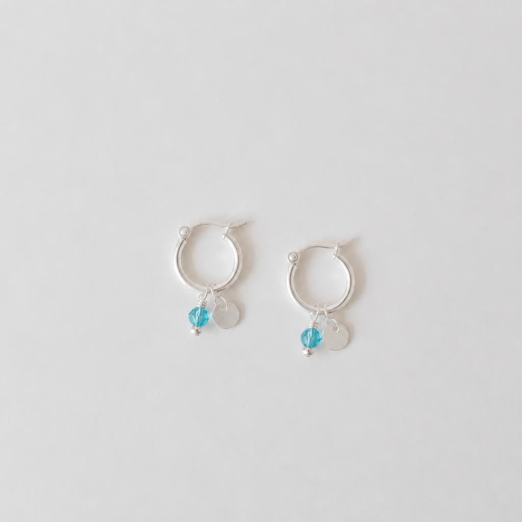 Minimal Hoop Dangles Silver