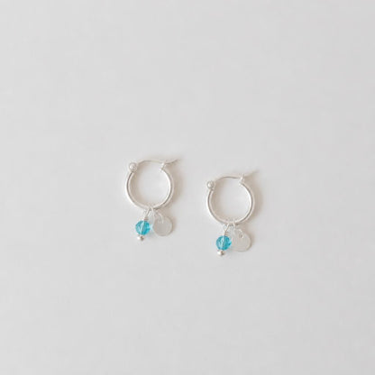 Minimal Hoop Dangles Silver