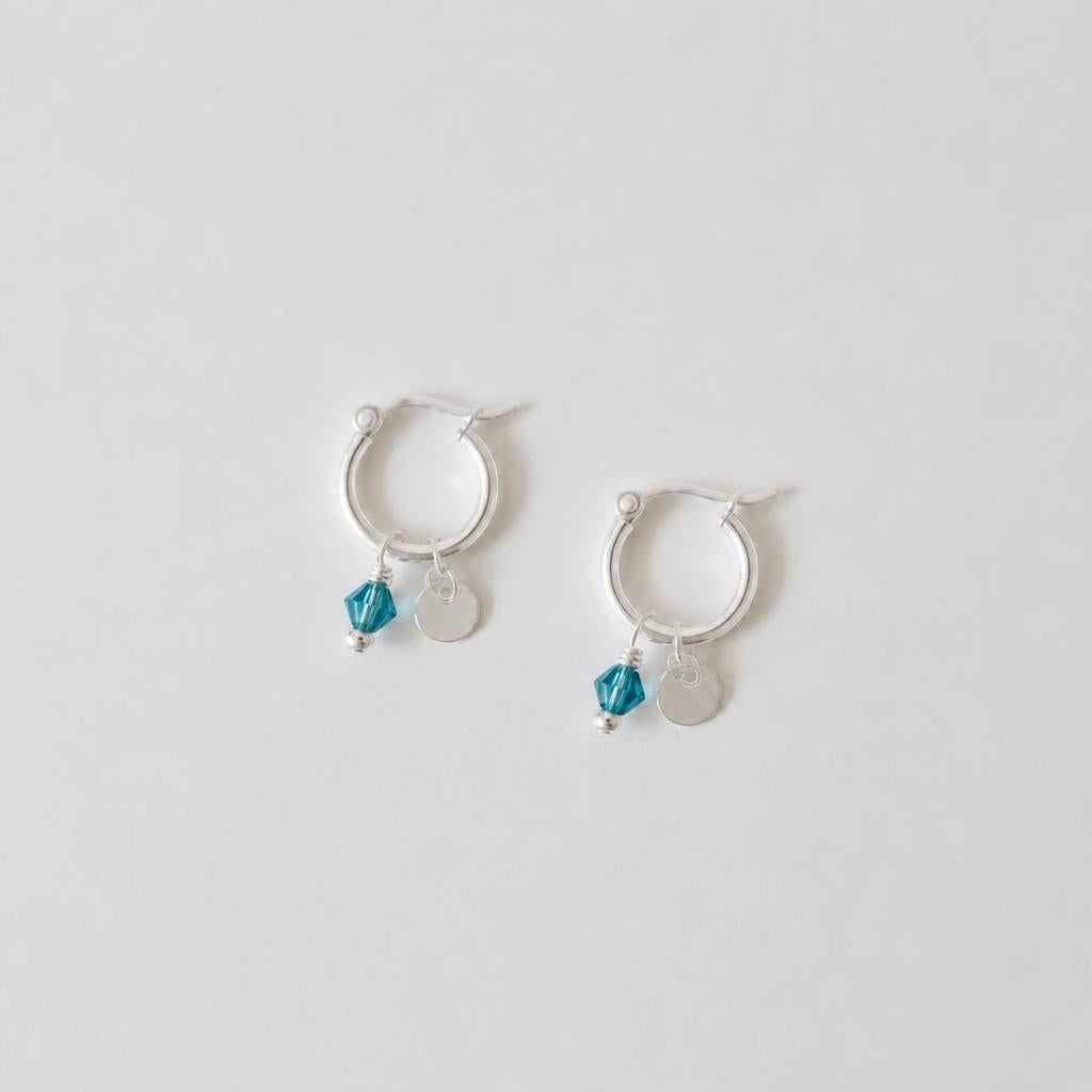 Minimal Hoop Dangles Silver