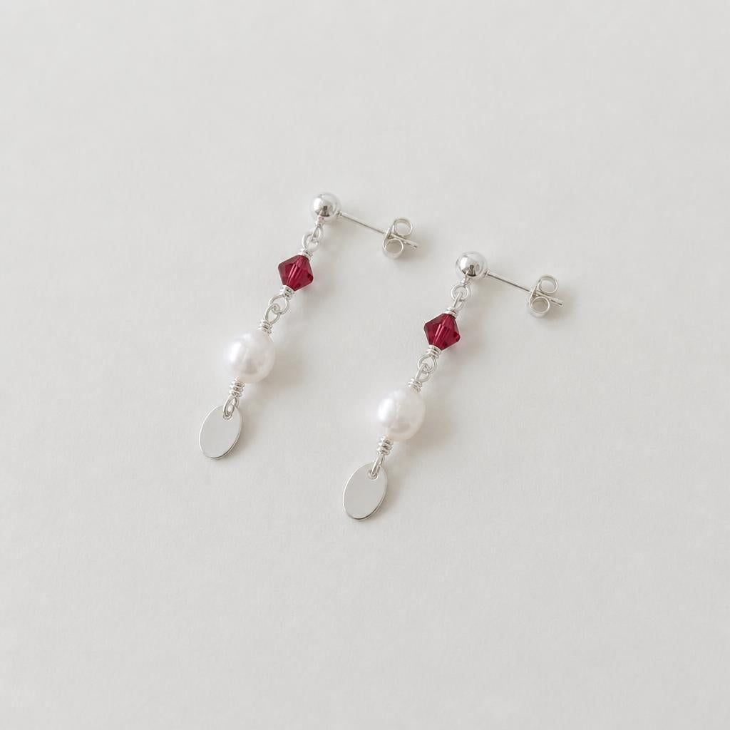Minimal Pearl Dangles Silver