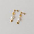 Minimal Pearl Dangles Gold - Nectarine