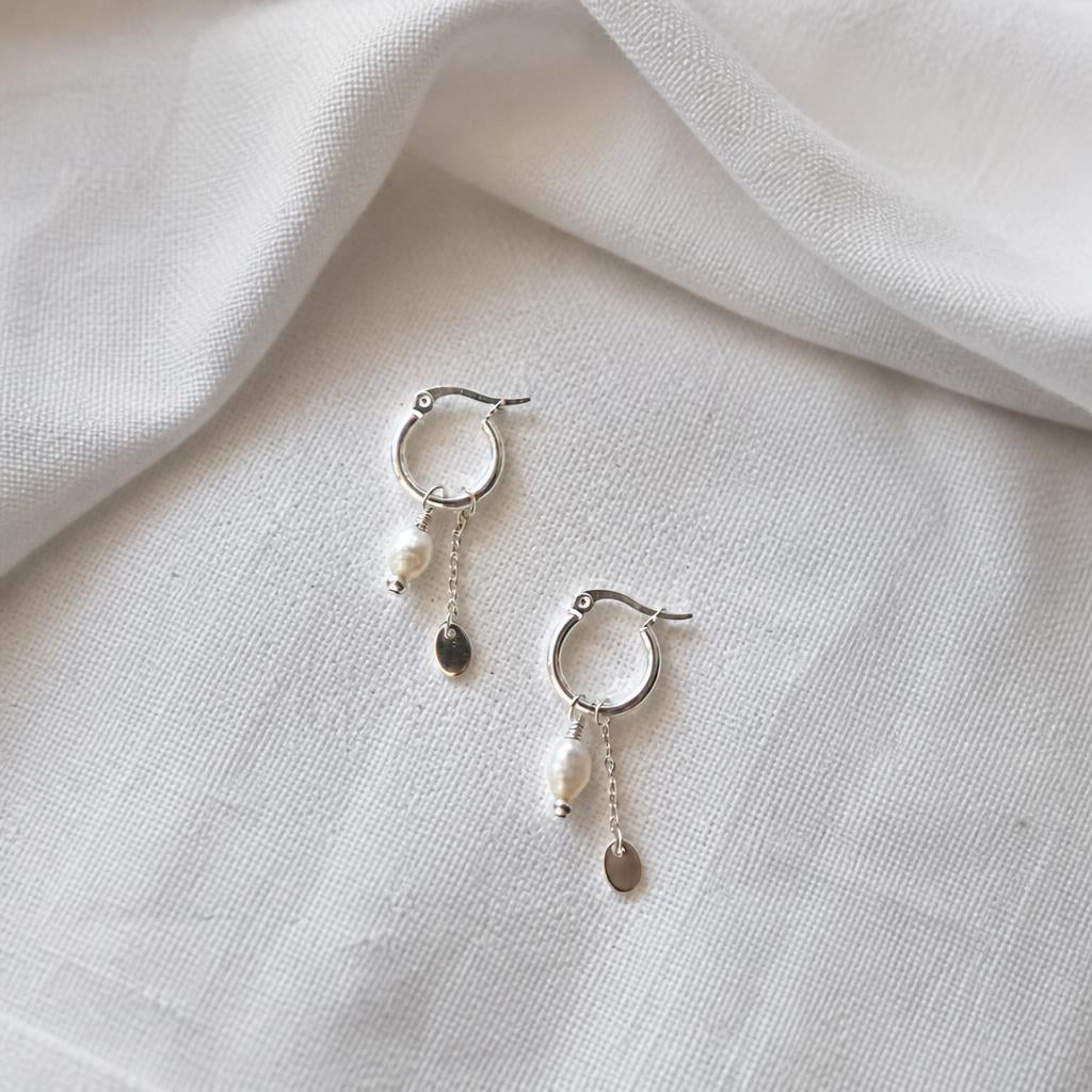 Classic Pearl Drops Silver