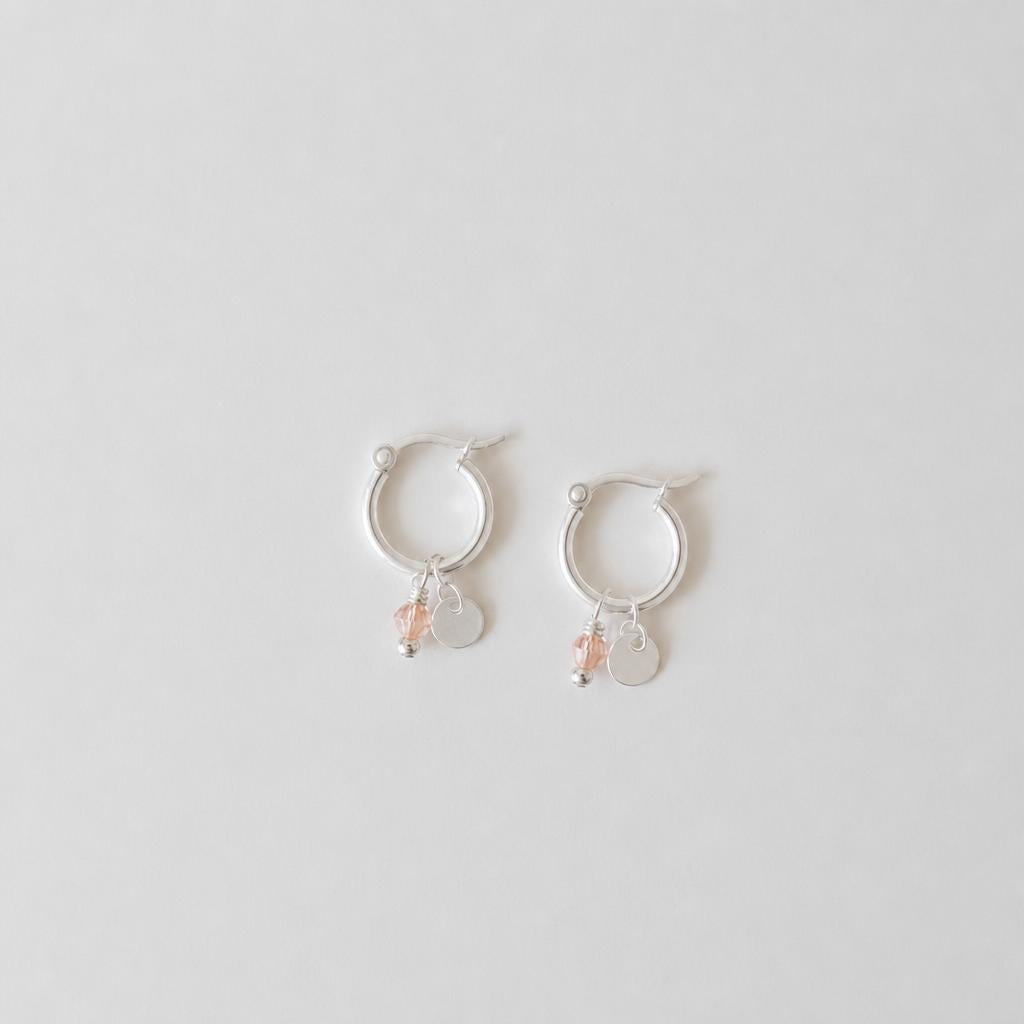 Minimal Hoop Dangles Silver