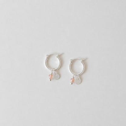 Minimal Hoop Dangles Silver