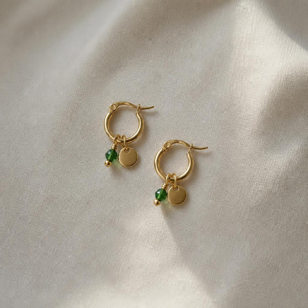 Minimal Hoop Dangles Gold