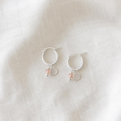 Minimal Hoop Dangles Silver