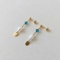 Minimal Pearl Dangles Gold - Turquoise